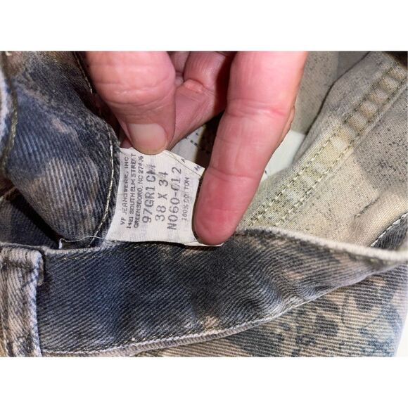 Wrangler Jeans Mens 38x34 Realtree Hardwoods Camo Relaxed Double Knee Hunting - Picture 5 of 7